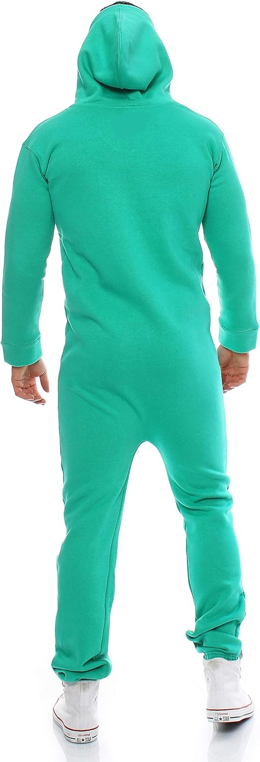 Herren Jumpsuit – Weicher & Bequemer Hausanzug XXL grün (green), XXL grün (green)