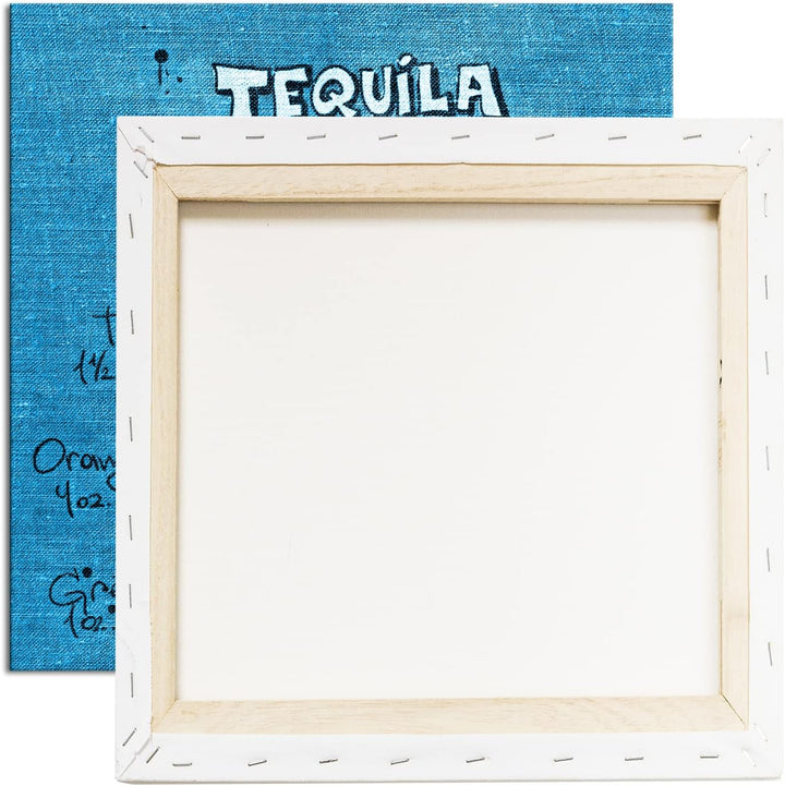 deyoli Rezept für einen Tequila Sunrise Format: 60x60 Effekt: Monocrome Blau als Leinwandbild, Motiv