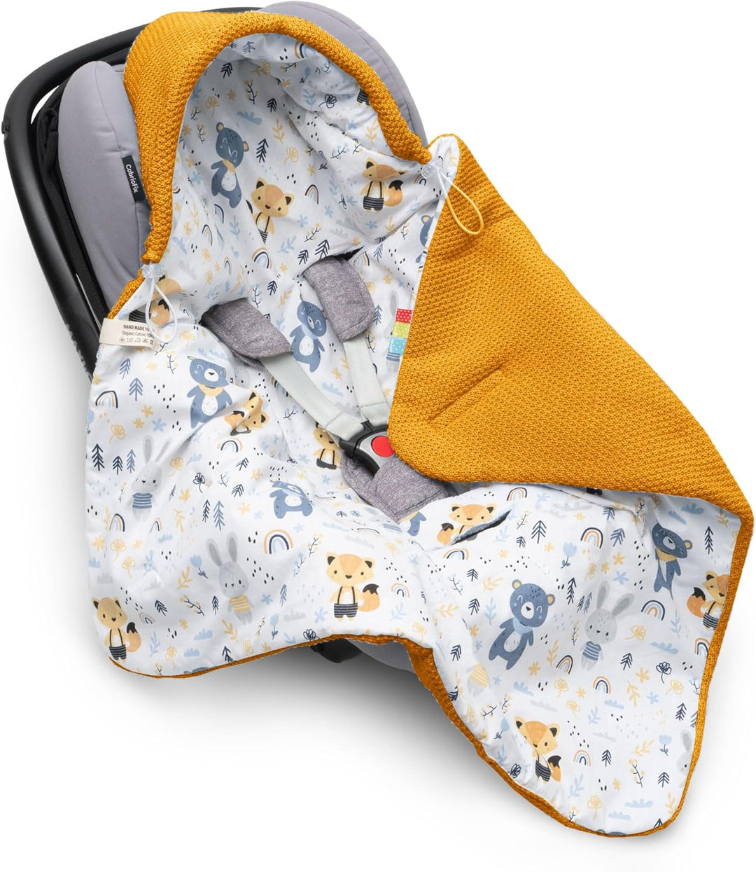 Einschlagdecke Babyschale Neugeborenes Baby Baumwollgarn und 100% Baumwolle mit Füllung Universal fü