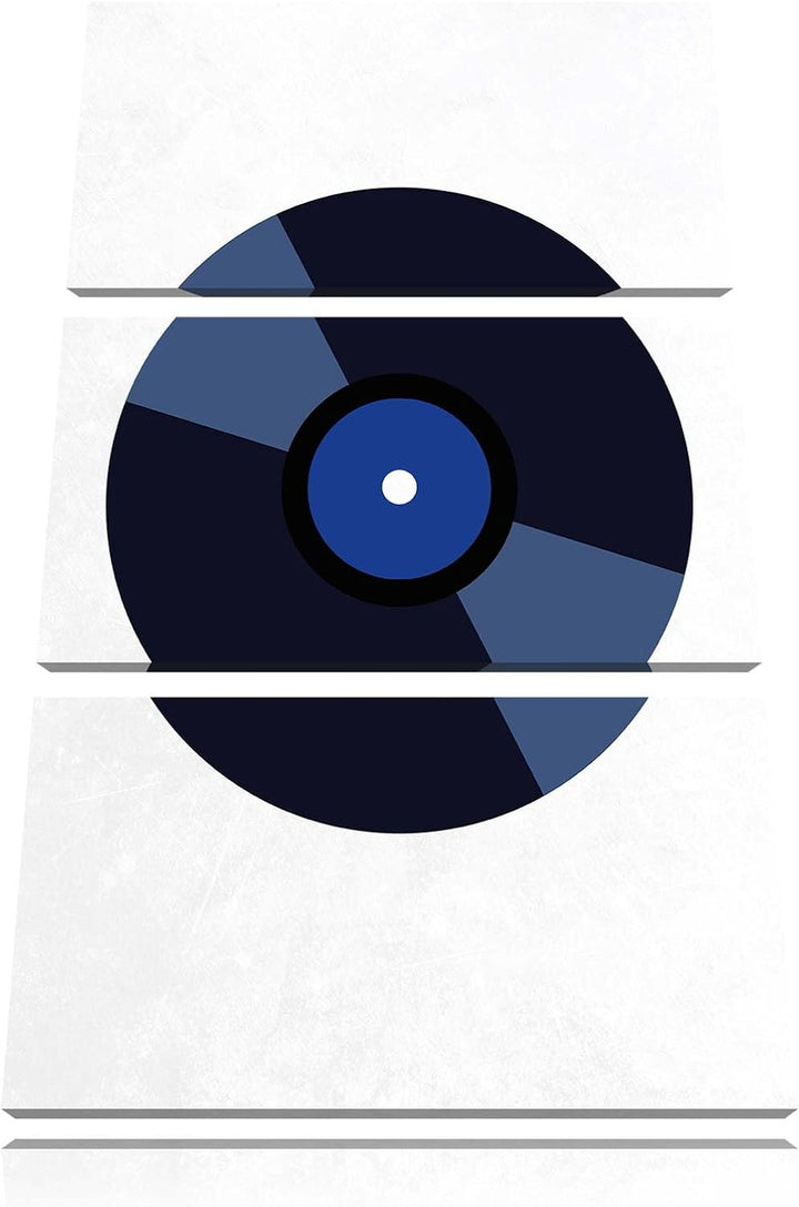 Pixxprint Rock 'n' roll Schallplatte als Leinwandbild/Grösse: 3 Teilig (120x80 cm) cm/Wandbild/Kunst