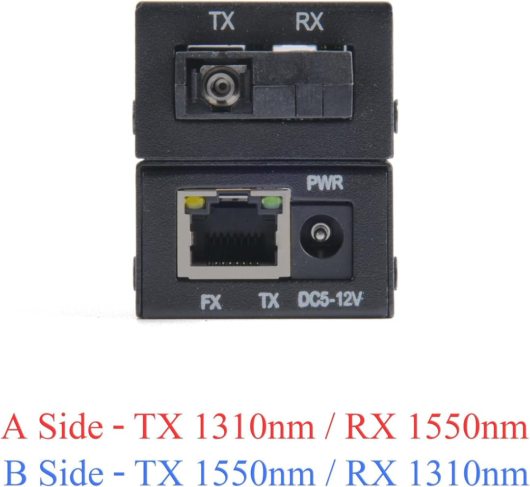 2 Stück Gigabit-Ethernet-Medienkonverter ,Gigabit-RJ-45-Anschluss, Gigabit-SC-Glasfaseranschluss, Er