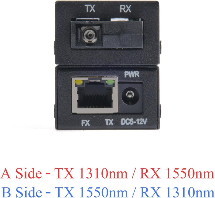 2 Stück Gigabit-Ethernet-Medienkonverter ,Gigabit-RJ-45-Anschluss, Gigabit-SC-Glasfaseranschluss, Er