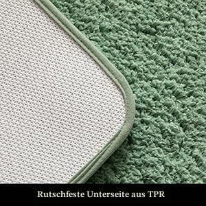 MIULEE Badematte Weiche Badteppich rutschfest Badvorleger Fussmatte Badzimmermatte Bettvorleger Flau