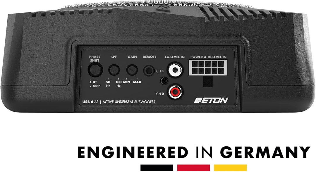ETON USB 6AR – sehr kompakter 150 mm / 6 Zoll Untersitz Aktiv Subwoofer für PKWs und Reisemobile, le