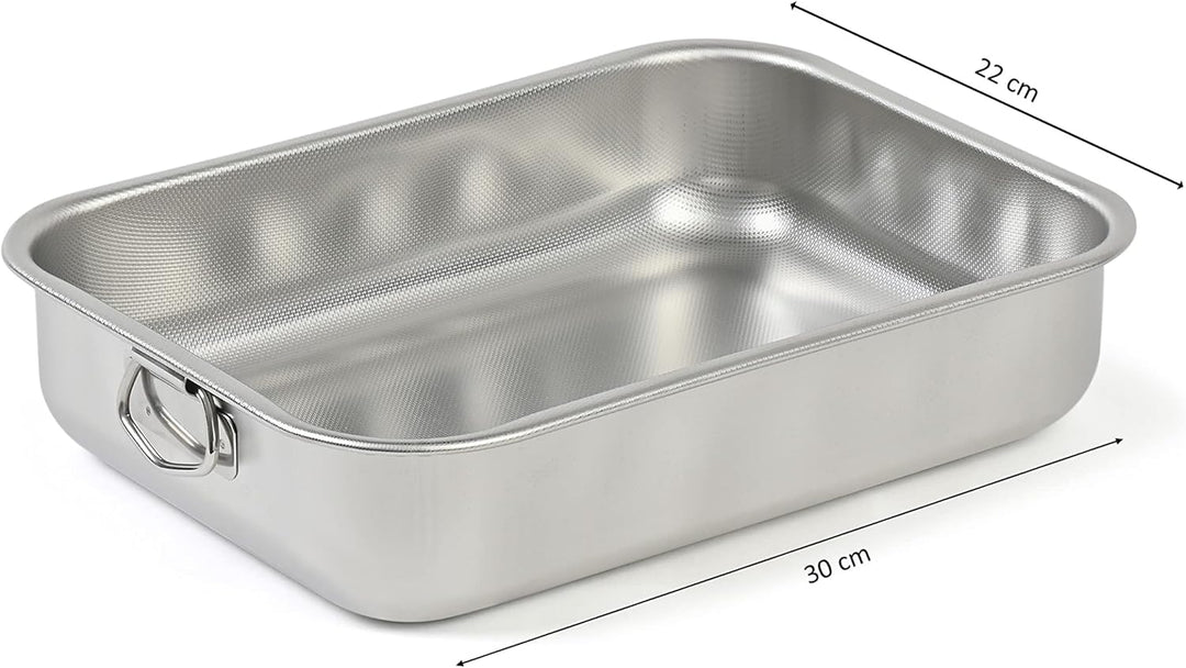 Steel STAHLPFANNE Antihaft hohe rechteckige Pfanne 30 Kochvorbereitung, Material, Multicolor