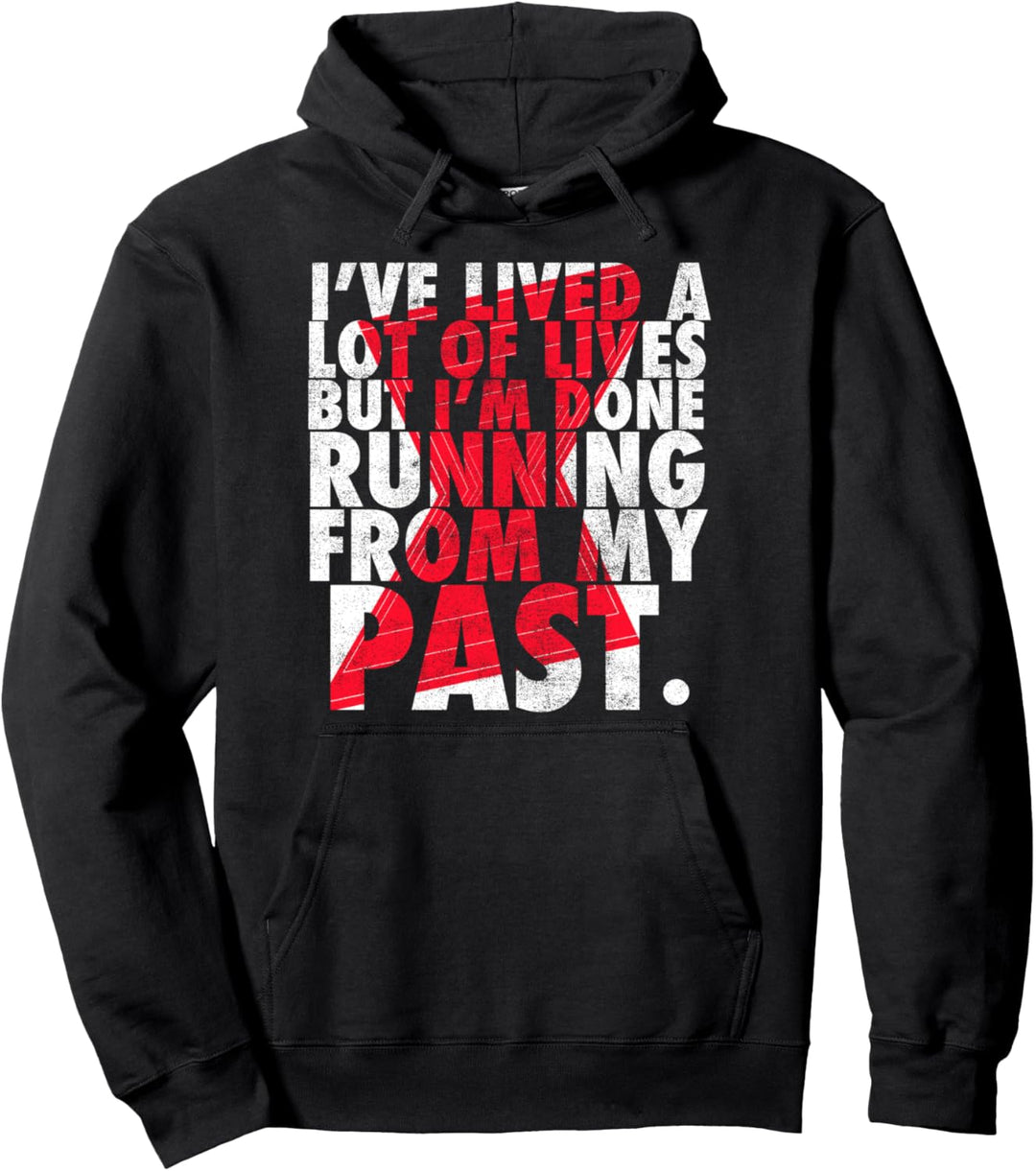 Marvel Black Widow I'm Done Running From My Past Logo Pullover Hoodie