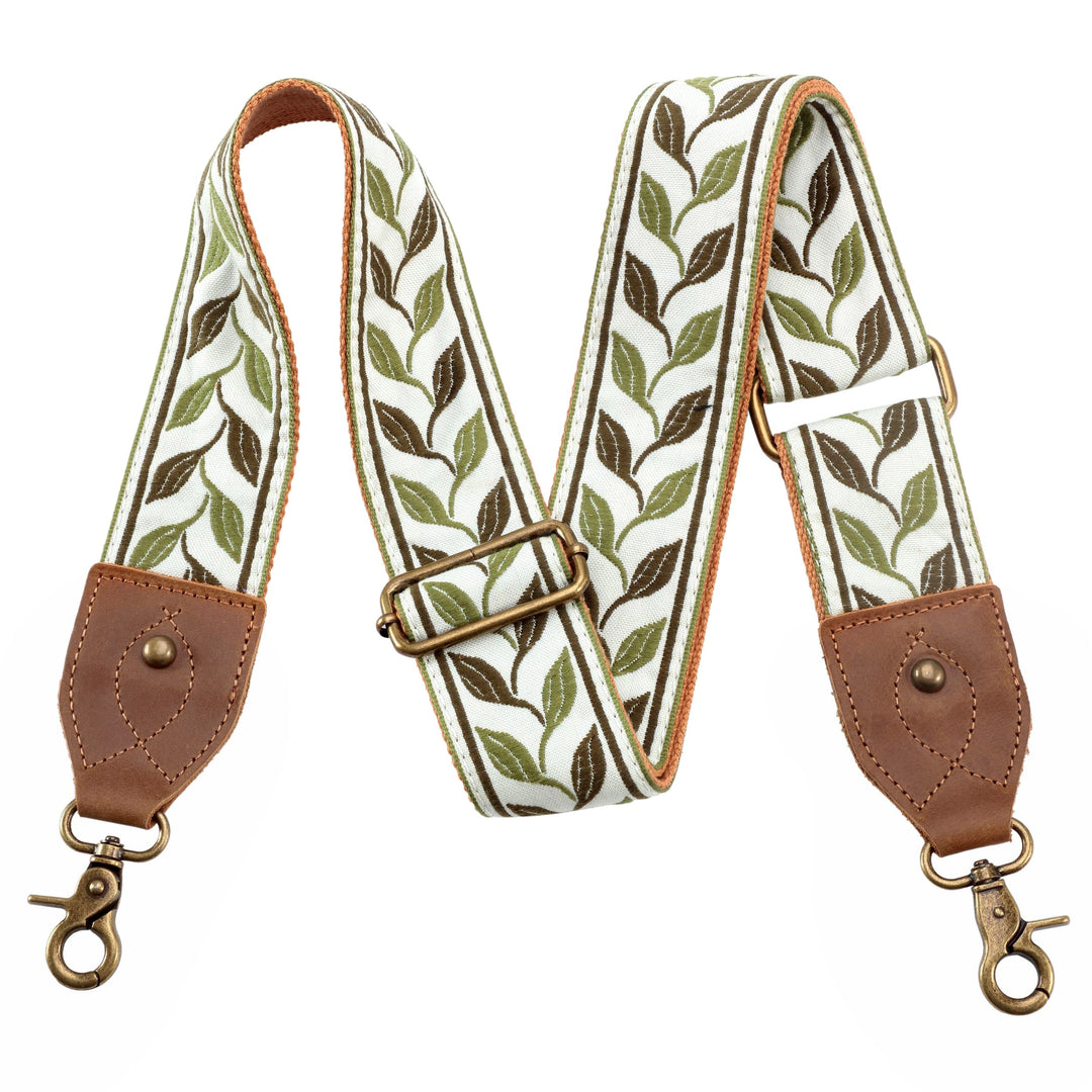 Crazy Horse Geldbörsenriemen aus Leder, 5 cm breiter Schultergurt, verstellbarer Ersatz, Jacquard-St