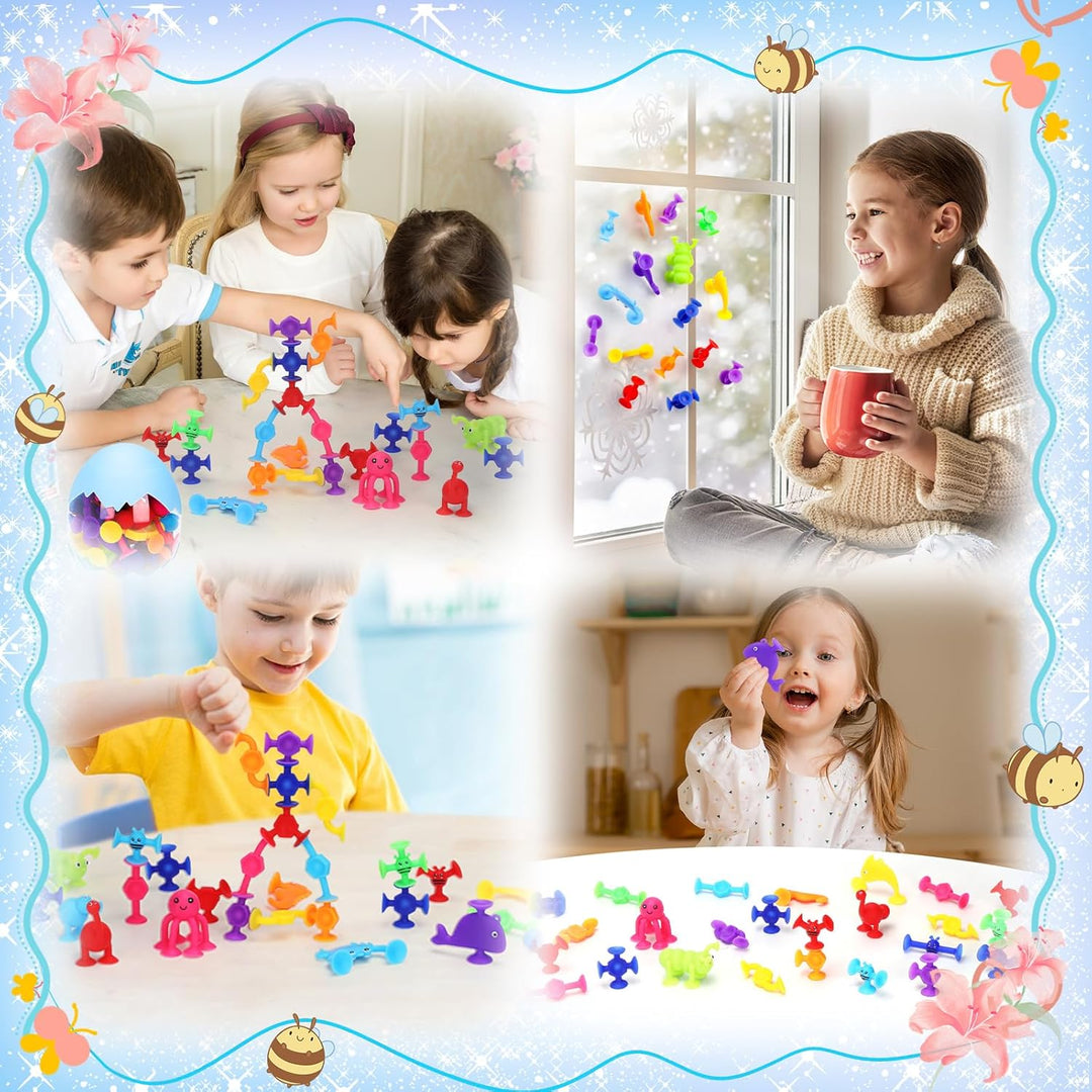 Badespielzeug ab 1 2 3 Jahre: 30 Pcs Badewannenspielzeug Saugnapf Spielzeug Kinder Sensorik Wanne Sp