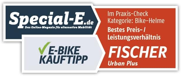 FISCHER Erwachsene Fahrradhelm Urban Plus Chicago Radhelm, Cityhelm mit integriertem LED-Rücklicht,