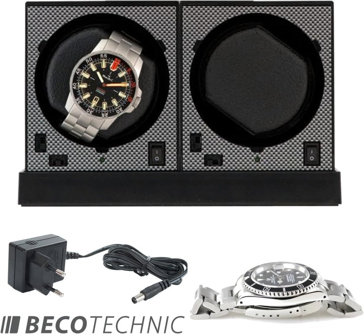 Uhrenbeweger Boxy CARBON EDITION PRO2 Base MED - Kollektion 2024 von Beco Technic