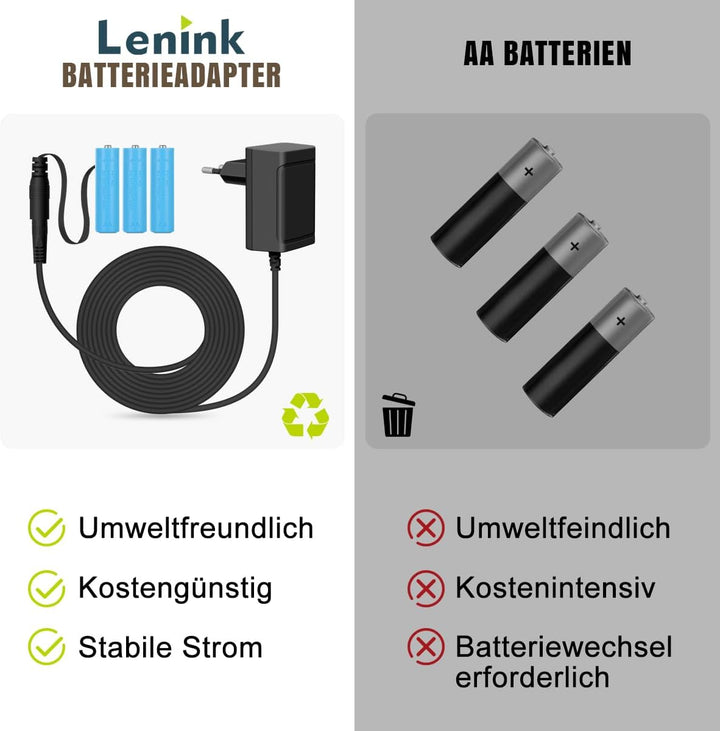 Lenink 4.5V Batterieadapter Netzteil Batterieersatz für 3 Stück AA Batterien z.B. kompatibel mit AVM