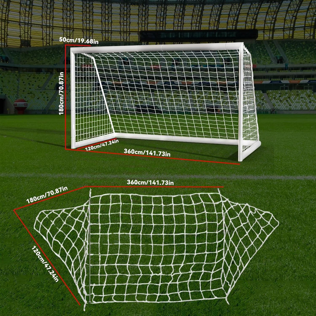 Fussballnetz 3,6x1,8 m Sport Ersatz Fussballtornetz Polypropylenfaser Wetterfeste Zubehör für Fussba