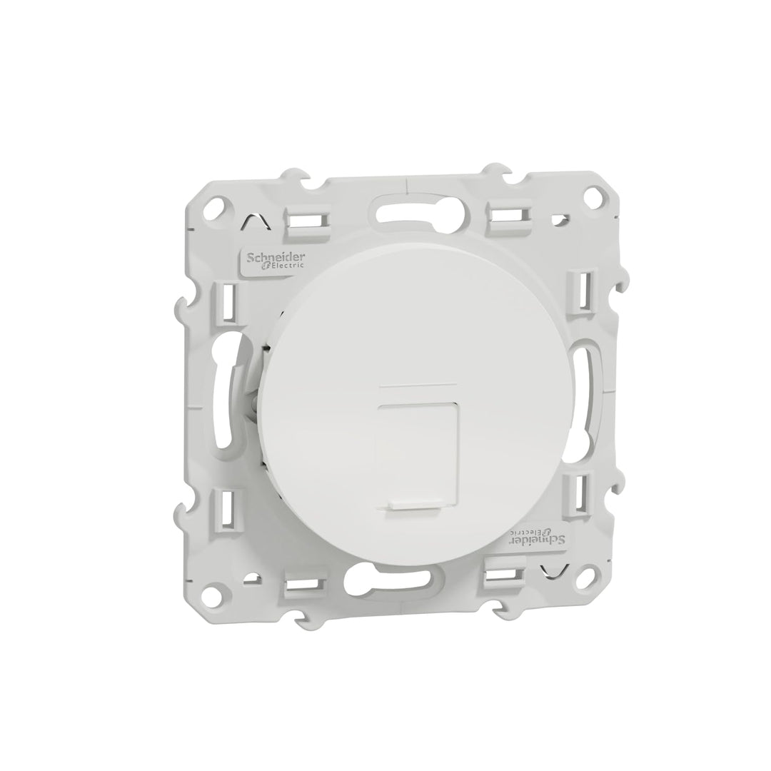 Schneider Electric S520477 Odace, RJ45-Stecker, Grade 3 (Multimedia, Cat.6A STP, lange Distanz, Weis