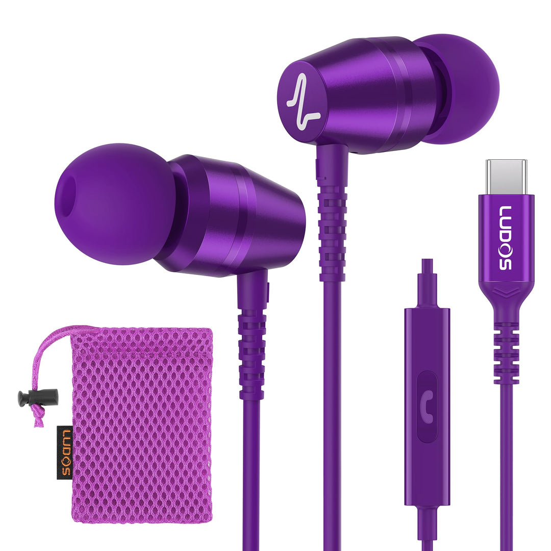 LUDOS OMNITONE USB C Kopfhörer, 5 Jahre Garantie für iPhone 16 15 Pro Max Plus Samsung Galaxy S24 S2