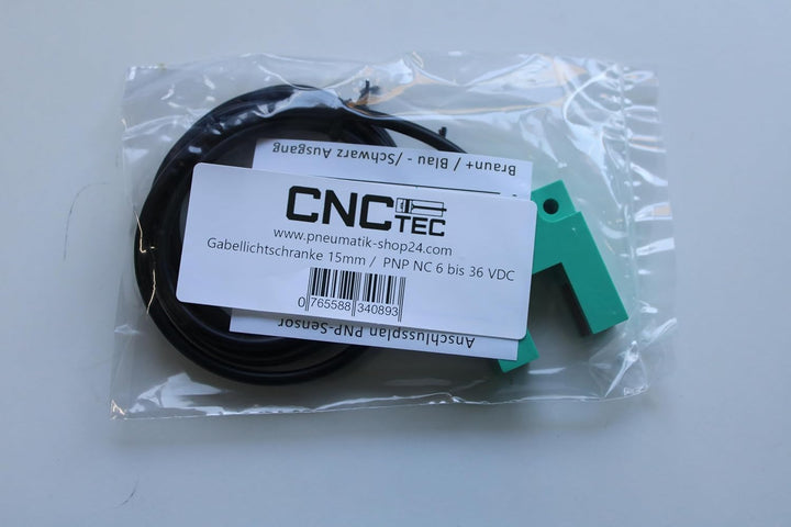 Gabellichtschranke 6 bis 36 Volt NC PNP Erfassungsbereich 15mm U-Lichtschranke Lichtsensor (15mm - P