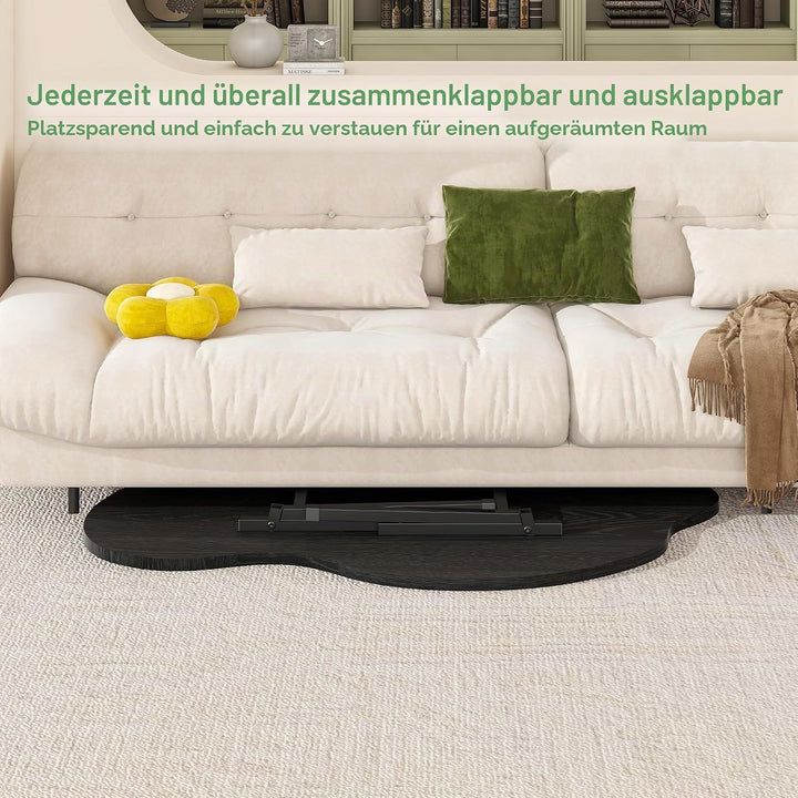 Wolken Couchtisch Klappbarer Tisch Wohnzimmertisch Klein Holz,Beistelltisch Couch, Bodentisch Klappb