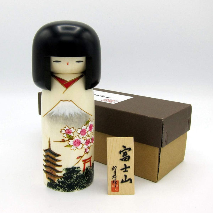 Usaburo Sosaku Kokeshi Doll Fujiyama Made in Japan
