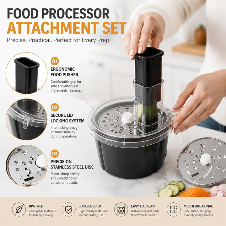 Gemüseschneider elektrisch für Thermomix TM5 TM6, Spiralschneider &amp; Gemüsereibe aus Edelstahl, für Z