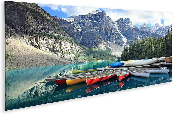 islandburner Bild auf Leinwand Moräne See Rocky Mountains Alberta Kanada Banff National Park Bilder