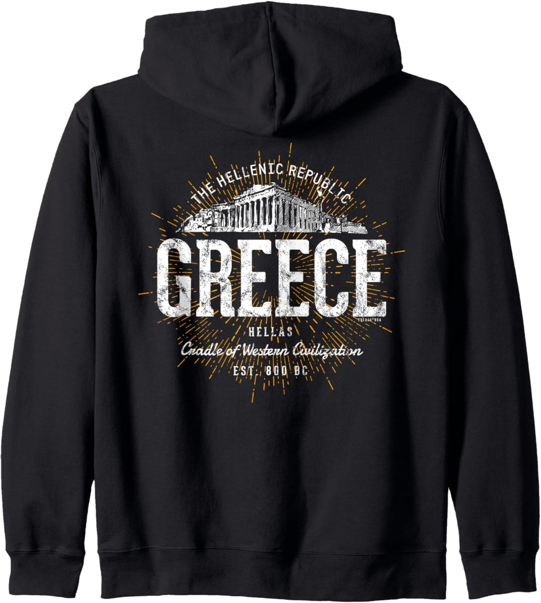 Greece Vintage Stil Retro Griechenland Kapuzenjacke