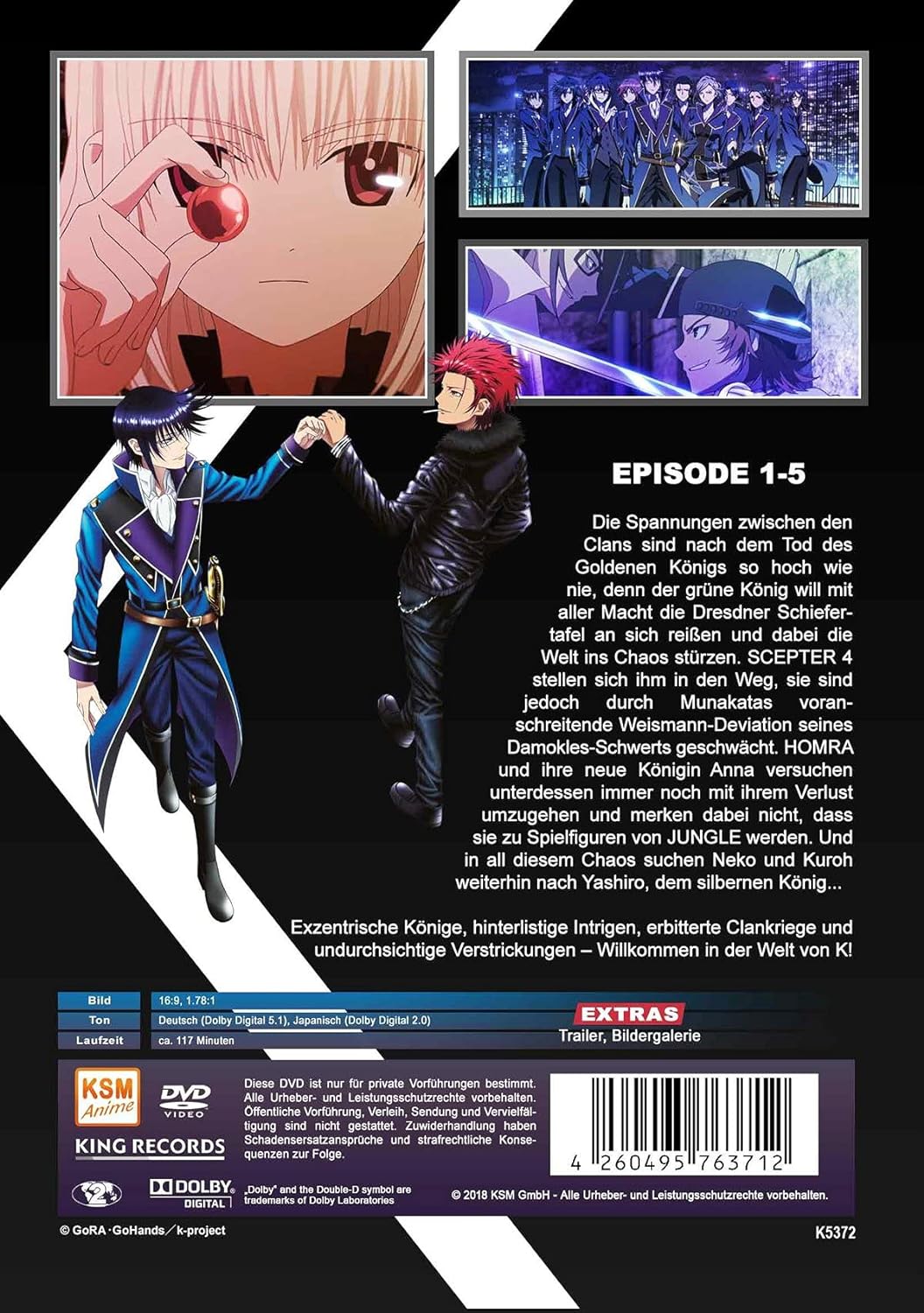 K - Return of Kings - Staffel 2.1: Episode 01-05 im Sammelschuber, DVD