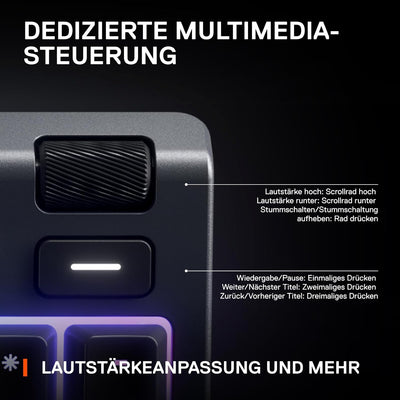 SteelSeries Apex 3 - Gaming Tastatur - 10-Zonen RGB-Beleuchtung - Premium magnetische Handballenaufl