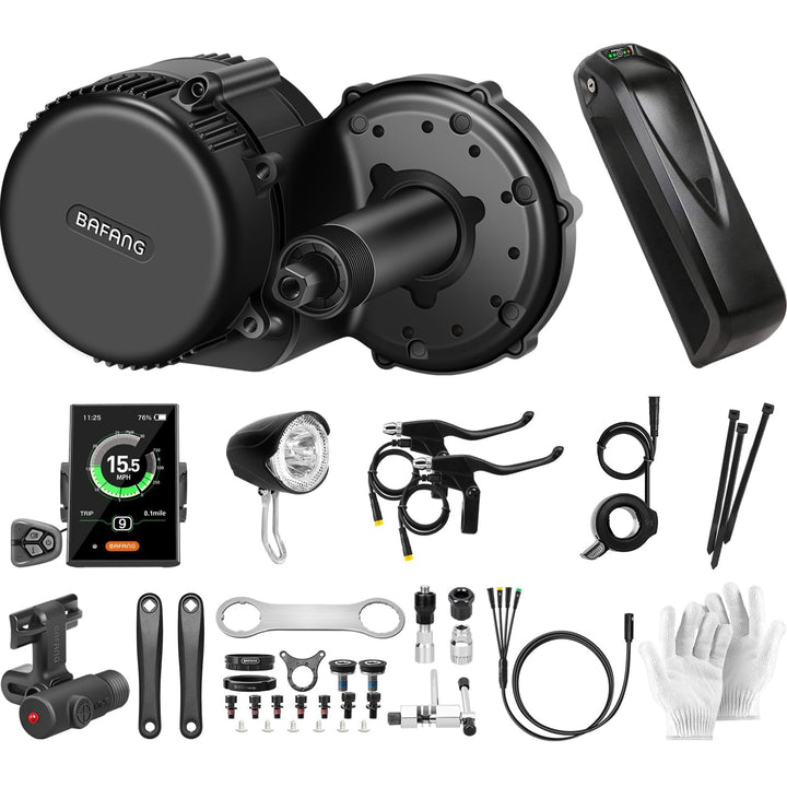 BAFANG Mittelmotor 250W/350W/500W/750W/1000W mit 13/15/20/22,4 Ah Akku, eBike Umrüstsatz with eBike