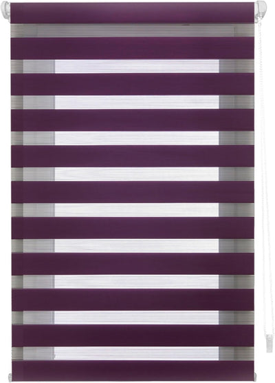 Blindecor - Indus doppelrollo klemmfix ohne bohren - duo rollo klemmfix Violett - 130 x 180 cm (Brei