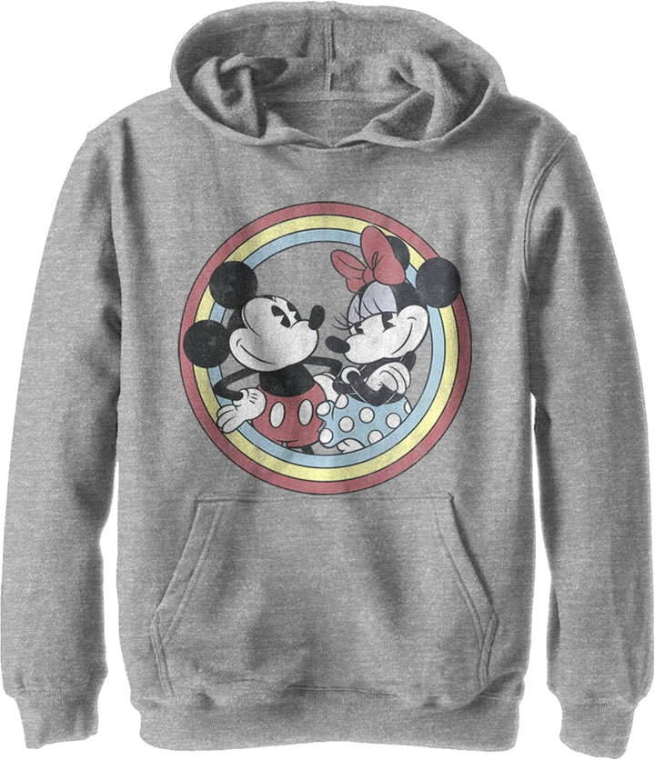 Disney Jungen Mickey Minnie Circle Hoodie M Sportlich Heather, M Sportlich Heather