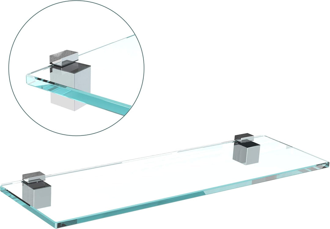 bijon Glasregal Glasablage Wandregal Glas Bad-Regal Glas Badezimmer Regal Badablage Ablageregal - 8m