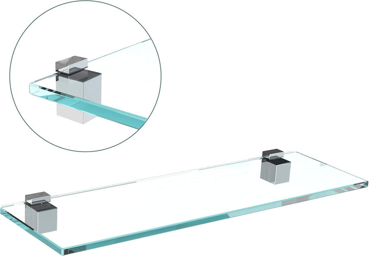 bijon Glasregal Glasablage Wandregal Glas Bad-Regal Glas Badezimmer Regal Badablage Ablageregal - 8m