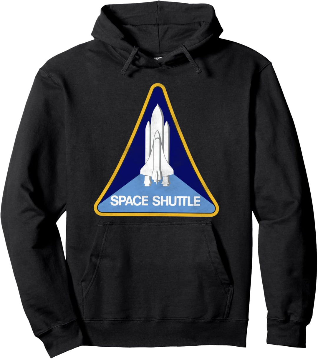 NASA Space Shuttle Skinny Triangle Patch Pullover Hoodie
