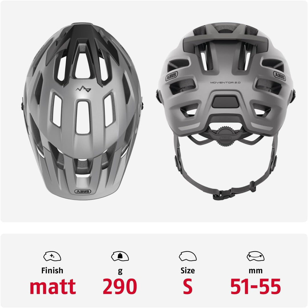 ABUS MTB-Helm Moventor 2.0 - komfortabler Fahrradhelm fürs Gelände - All-Mountain-Helm - für Damen u