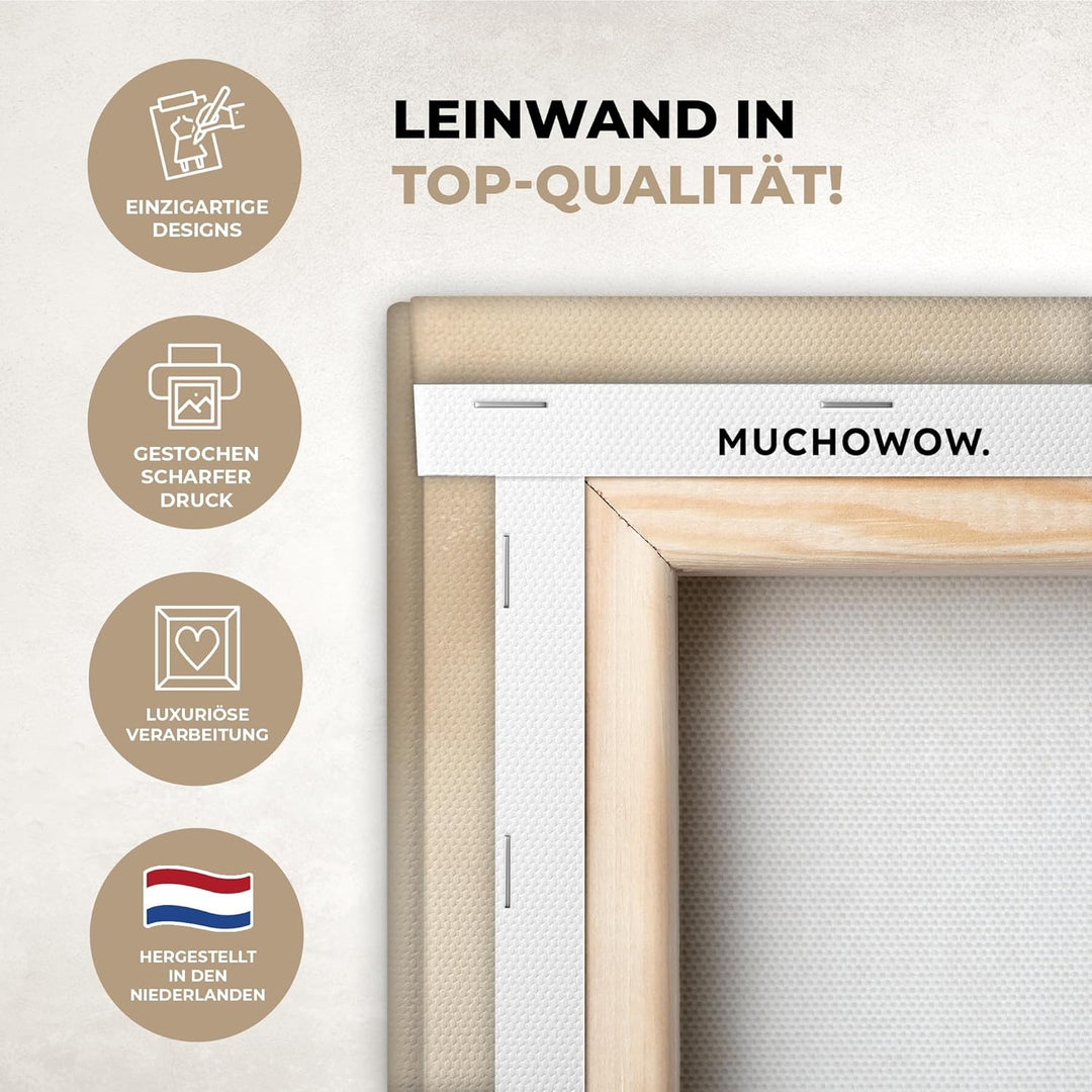 MuchoWow© Leinwandbild Gross 120x80 cm XXL Dekoration Wohnzimmer Bilder Pictures Wall Decoration Liv