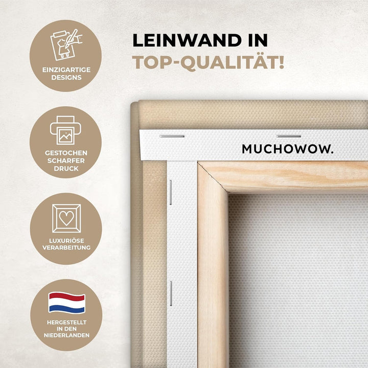MuchoWow© Leinwandbild Gross 120x80 cm XXL Dekoration Wohnzimmer Bilder Pictures Wall Decoration Liv