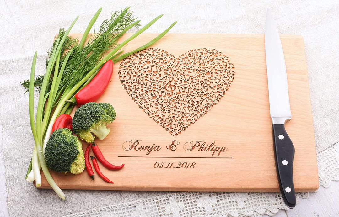 Personalisiertes Schneidebrett | Handgefertigt Frühstücksbrettchen | Hochzeitsgeschenk | Geschenke f
