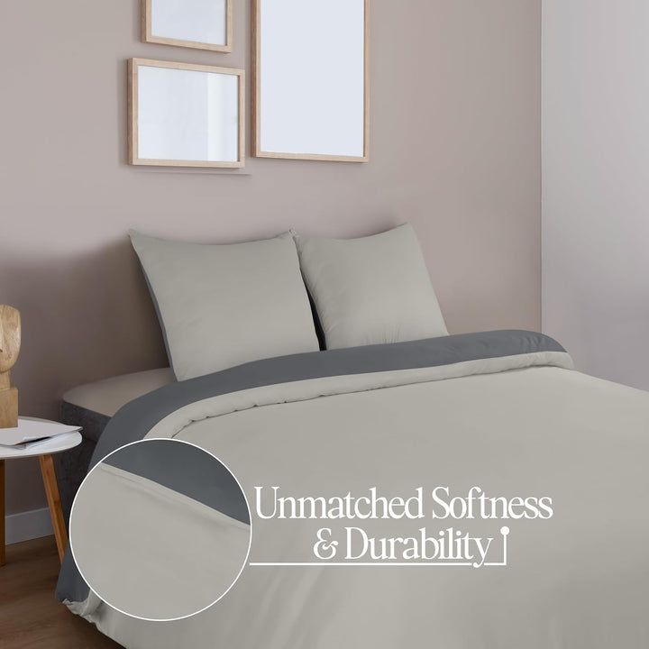 Utopia Bedding Bettwäsche 200x200 Set - Mikrofaser Bettbezug 200x200 cm + 2 Kissenbezüge 80x80 cm -