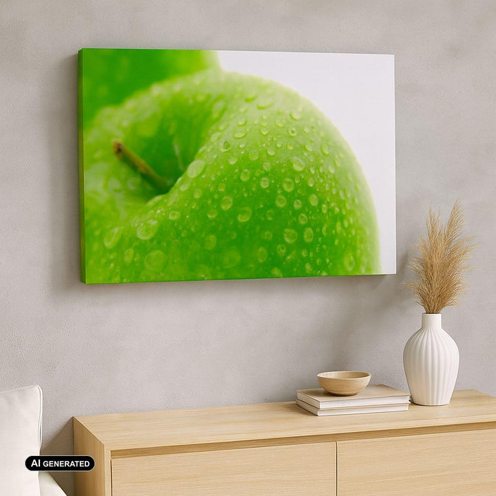 Bilder auf Leinwand 100x70cm Leinwandbild Apfel Obst Vitamin Gesundheit Gross Wanddeko Bild Schlafzi