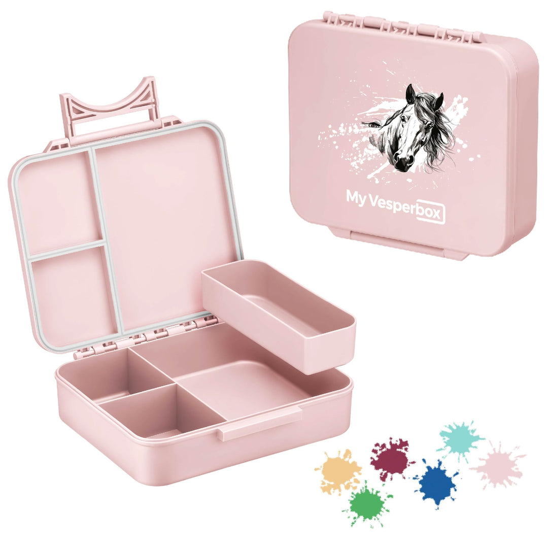 My Vesperbox® Brotdose für Kinder mit Fächern Liv [MADE IN GERMANY] - Lunchbox mit Trennfächern - Be