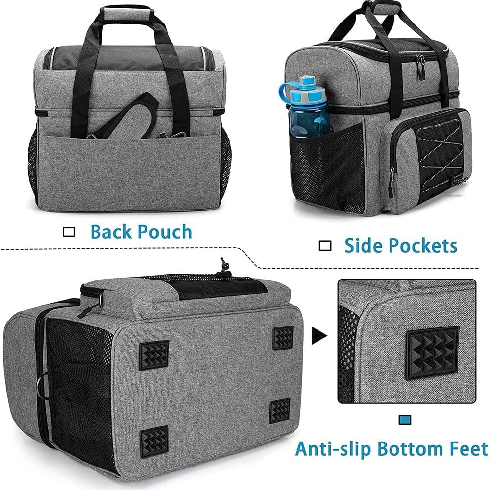 Pyatofly Bowlingtasche und gepolsterte Trennwand für Doppelball, 1 Paar Bowling