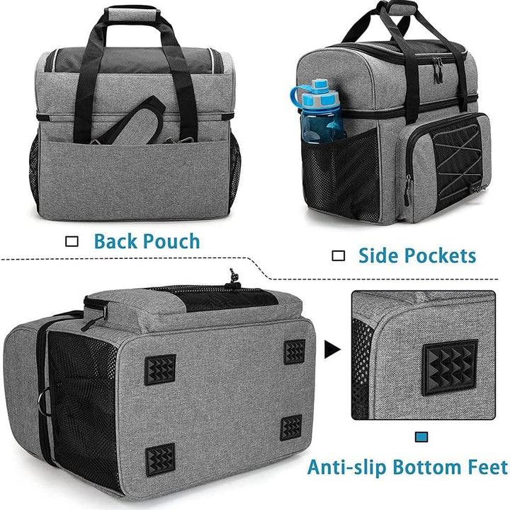 Pyatofly Bowlingtasche und gepolsterte Trennwand für Doppelball, 1 Paar Bowling