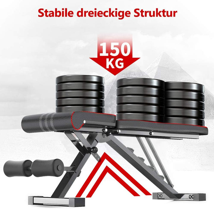 YOLEO klappbare Hantelbank Multifunktion Training Fitness Bank Bauchtrainer Schrägbank mit 6-Fach Ve