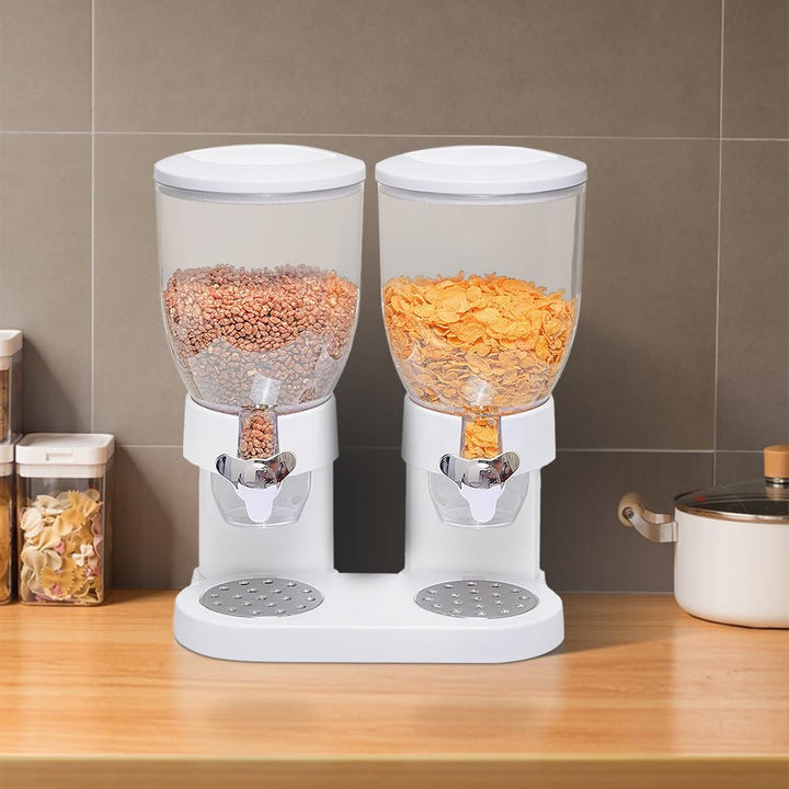 Cornflakes & Süssigkeiten, Müslispender doppelt, mit Portionierer, Cerealienspender, Cornflakes Spen