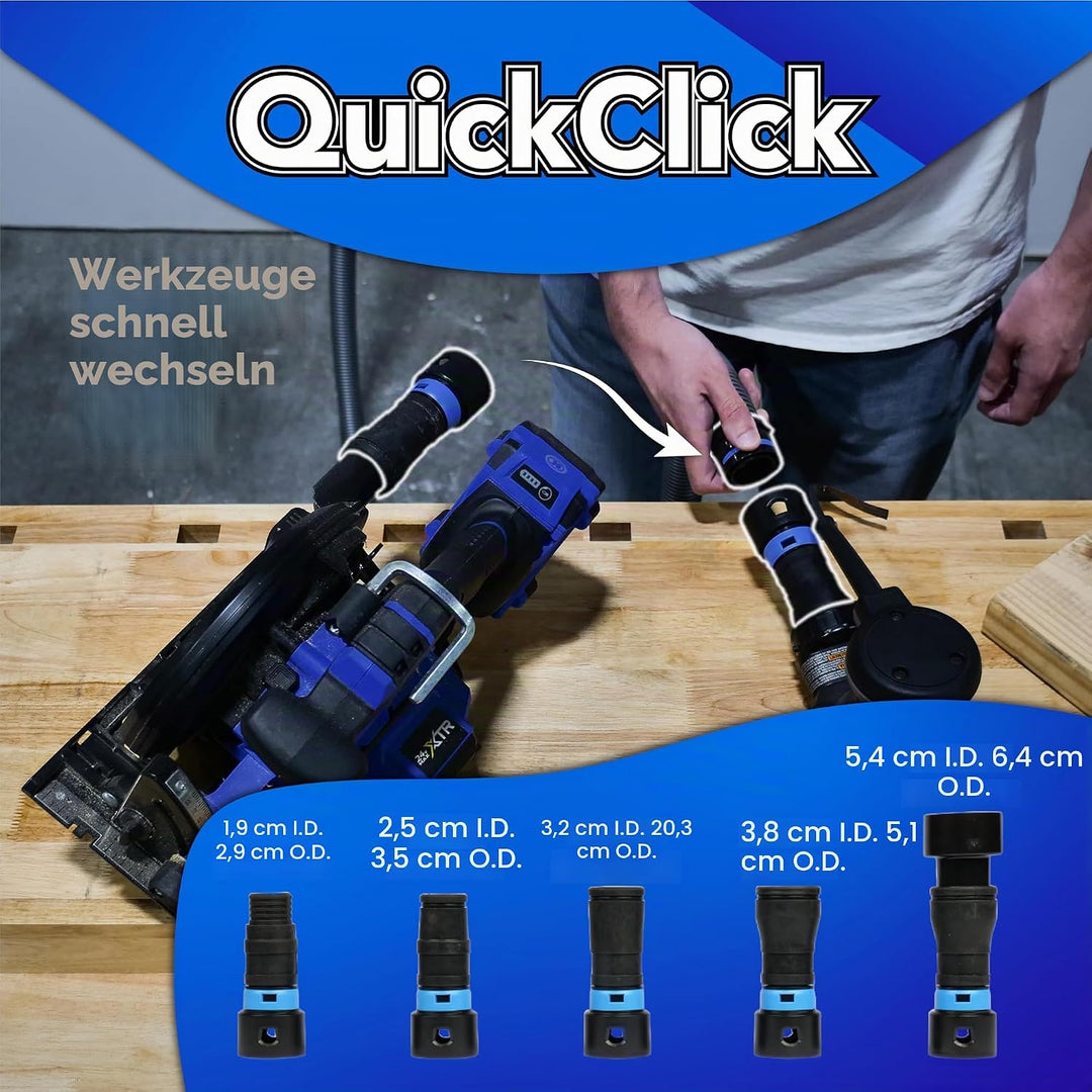 Cen-Tec Systems 94181 Quick Click Schlauch für Haus- und Ladensauger mit Multi-Brand Elektrowerkzeug