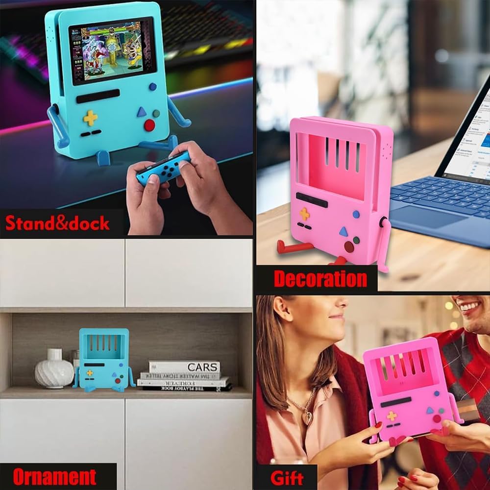 Ständer für Nintendo Switch Zubehör, Cartoon Niedlich, Spiele Console Cover Schutzhülle für Switch P