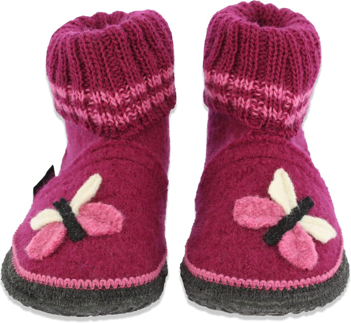 Beck Mädchen Butterfly Hausschuh 27 EU Bordeaux, 27 EU Bordeaux