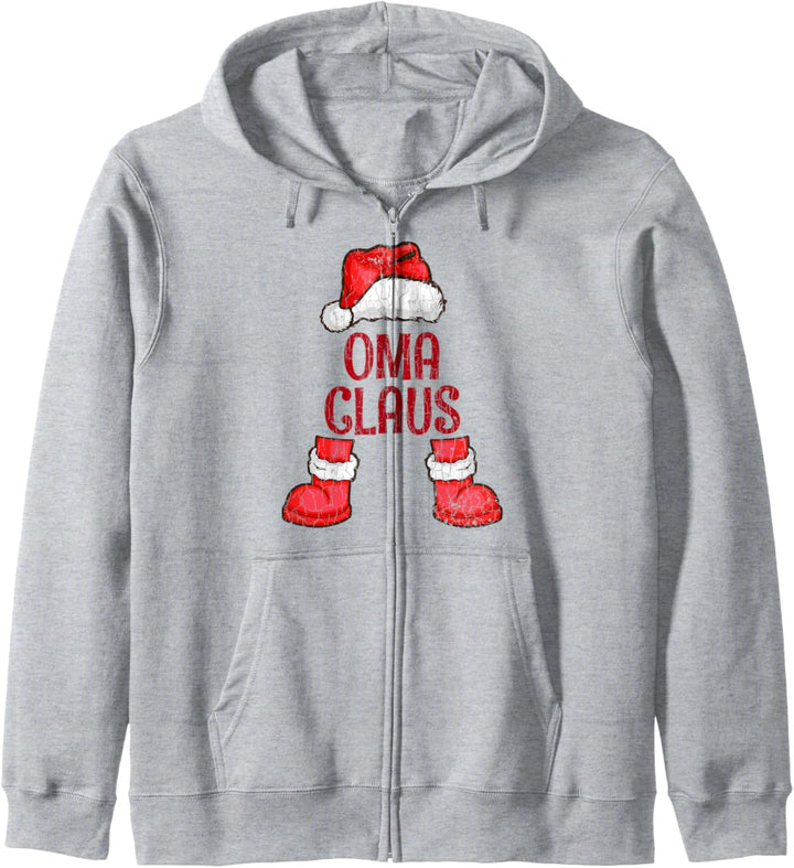 Oma Claus Lustiges Weihnachts-Geschenk Familien Kapuzenjacke
