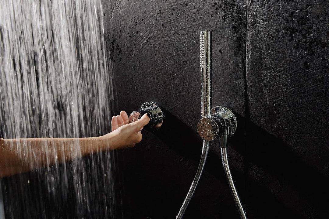 KEUCO IXMO Duschsystem 2 Verbraucher, Komplett-Set mit IXMO Thermostat, Kopf- und Handbrause, Brause