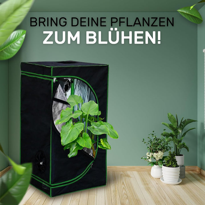 Melko - Growbox 80x80x220cm Set mit 3-in-1 Messgerät - Licht- & wasserdichtes Growzelt extrafestem S
