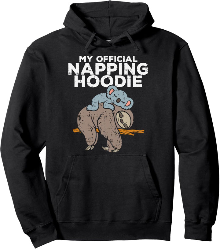 Official Napping Hoodie Koala Sloth Cute Lazy Animals Gift Pullover Hoodie